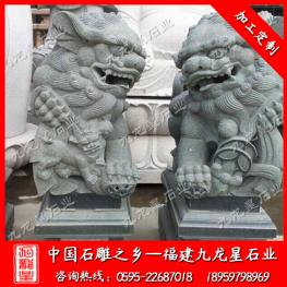 傳統(tǒng)石雕獅子雕刻 花崗巖仿古石獅子