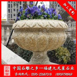 石雕花缽款式多樣 園林景觀歐式花缽