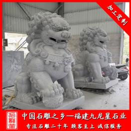 惠安石雕獅子廠家 石雕獅子雕像 神獸石獅子擺件