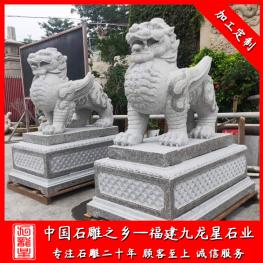 石雕貔貅圖片 庭院門口看門石貔貅擺件