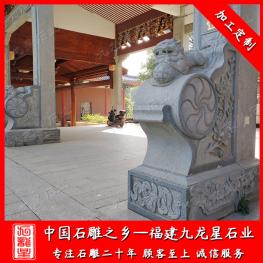 石雕抱鼓石批發(fā) 花崗巖門石石鼓 石材抱鼓石設計圖案