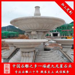 大號(hào)型石材噴泉水景雕塑廠家 批發(fā)石雕水缽噴泉