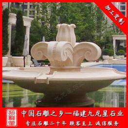 埃及米黃噴泉廠家 定做小區(qū)歐式埃及米黃噴泉